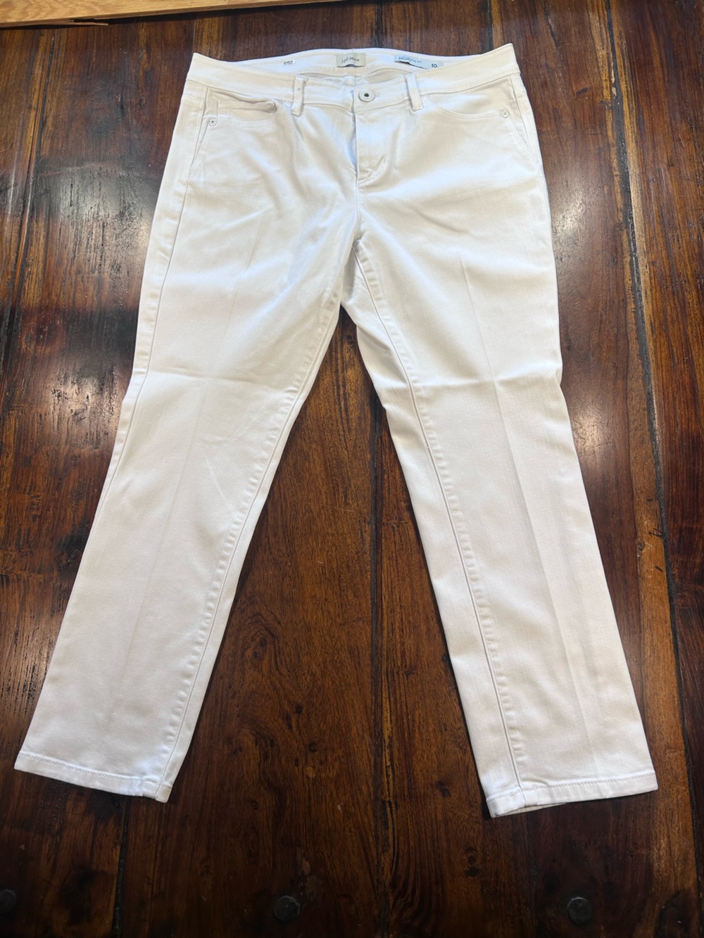 J. Jill authentic fit Slim Ankle Sz 10p in white; minimal, classic, effortless - Picture 6 of 8